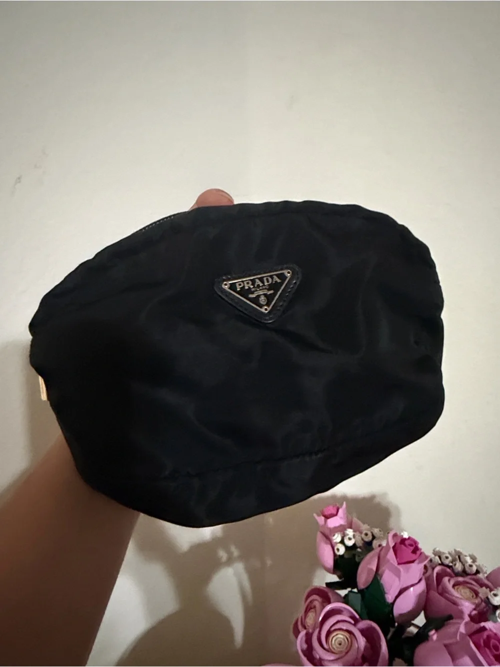 Prada Black Nylon cosmetic Pouch