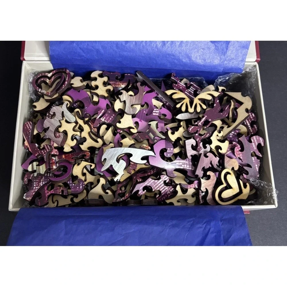 Mosaic Puzzles An Evening in New York 250 Pieces Wooden Whimsy Pieces NYC
