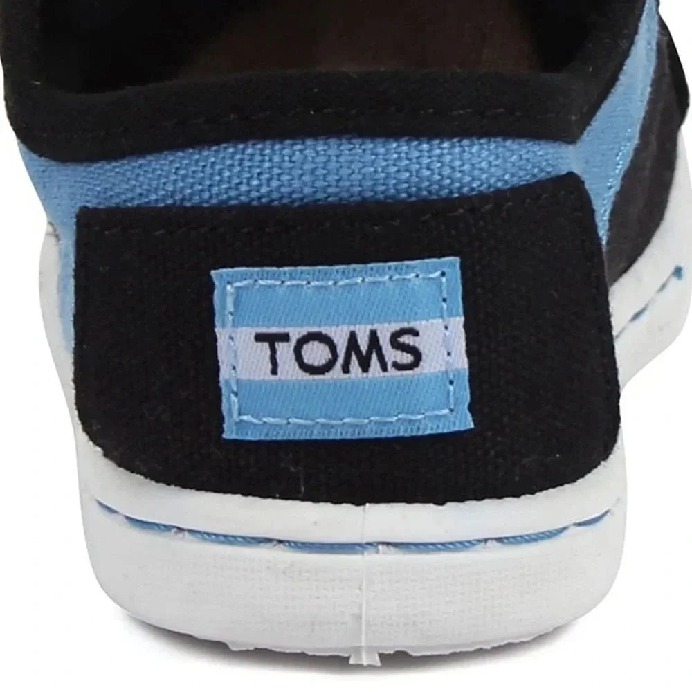 TOMS - Tiny Paseos Shoes, Size: T2 US Toddler,‎ Color: Black Blue