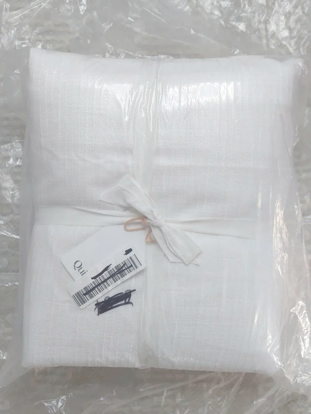 NWT! Quince 100% Cotton White Slub Curtains, 48