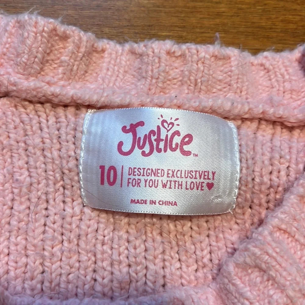 JUSTICE Girl’s Pink Ombré Sweater Size 10