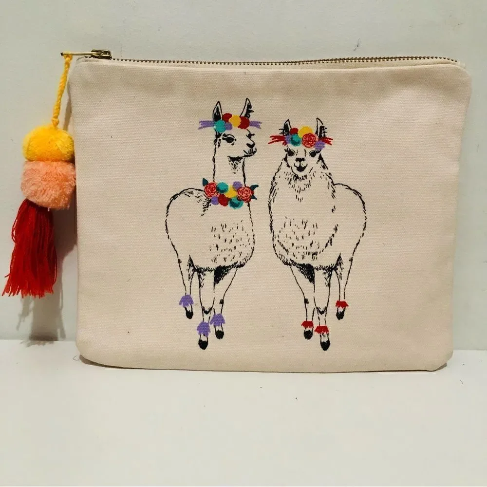 Paper Source Llama Queen Canvas Pouch