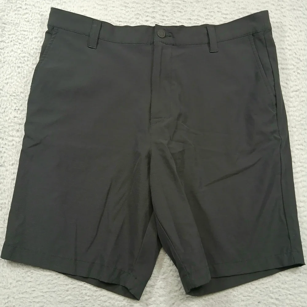 Banana Republic Flat Front‎ Stretch Shorts Mens 38 Black Casual