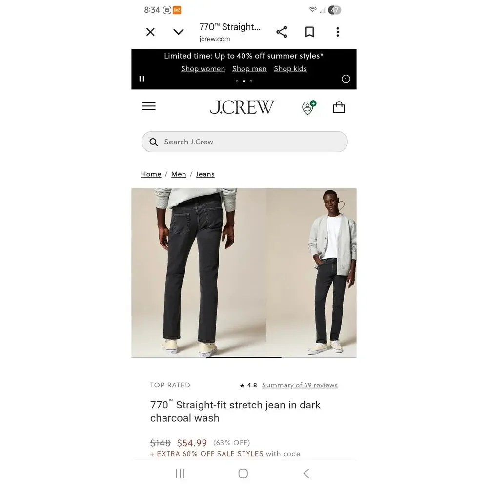 J. Crew retail $148