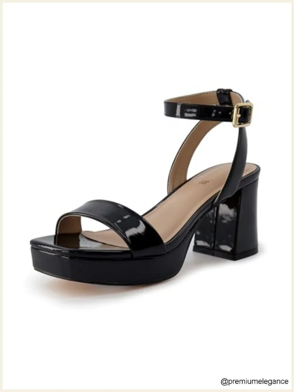 Platform Sandals with Memory Foam, Wide Widths, Buckle Ankle Strap