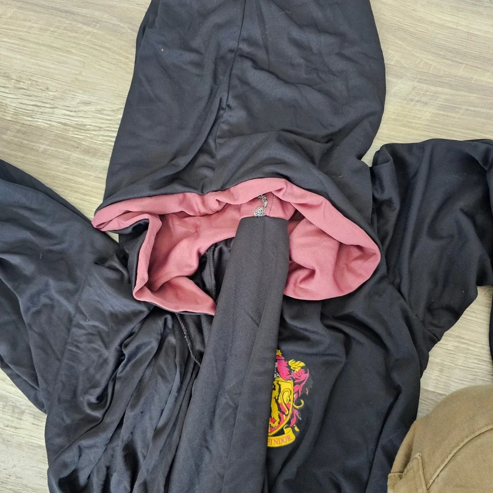 Rubies Harry Potter Gryffindor Costume Robe Black Burgundy Hooded Cloak USA Made