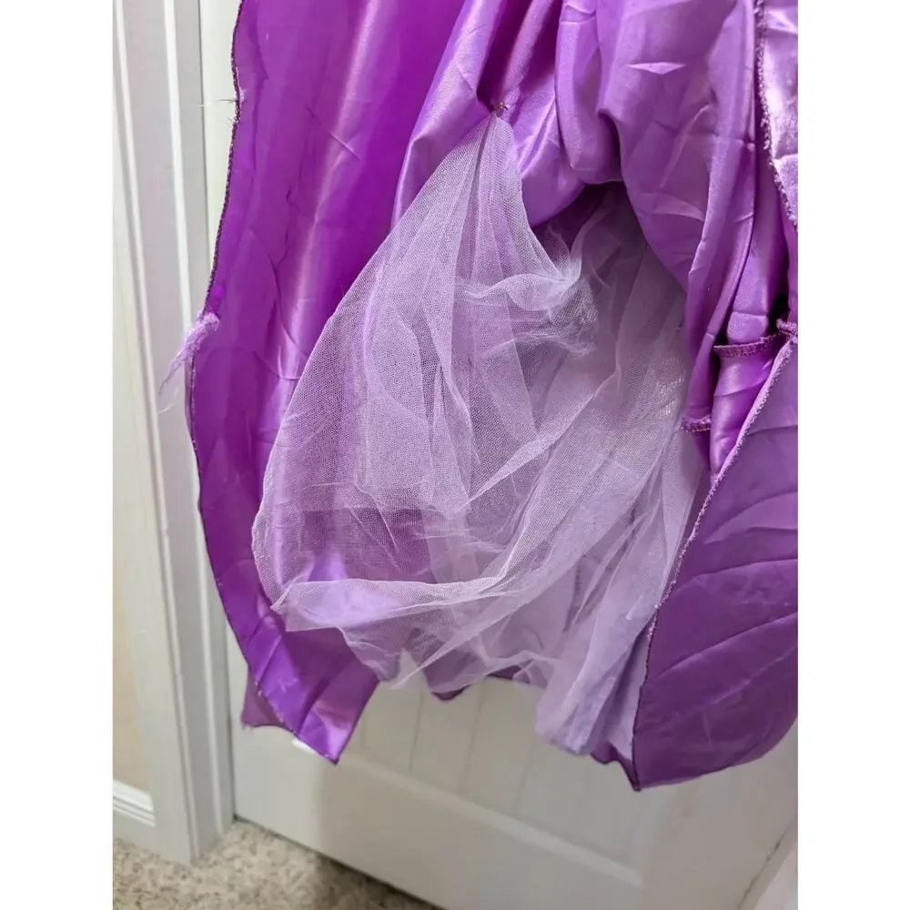 Rapunzel Halloween Costume Girls Size 8-10 Purple Princess Dress Butterfly's