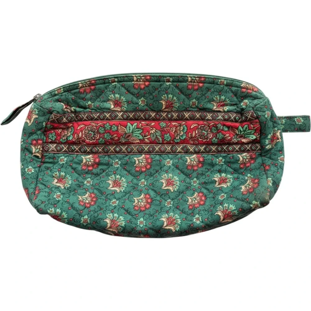 Vintage 90s Souleiado Cosmetic Bag Women  Quilted Floral Provencal Made InFrance