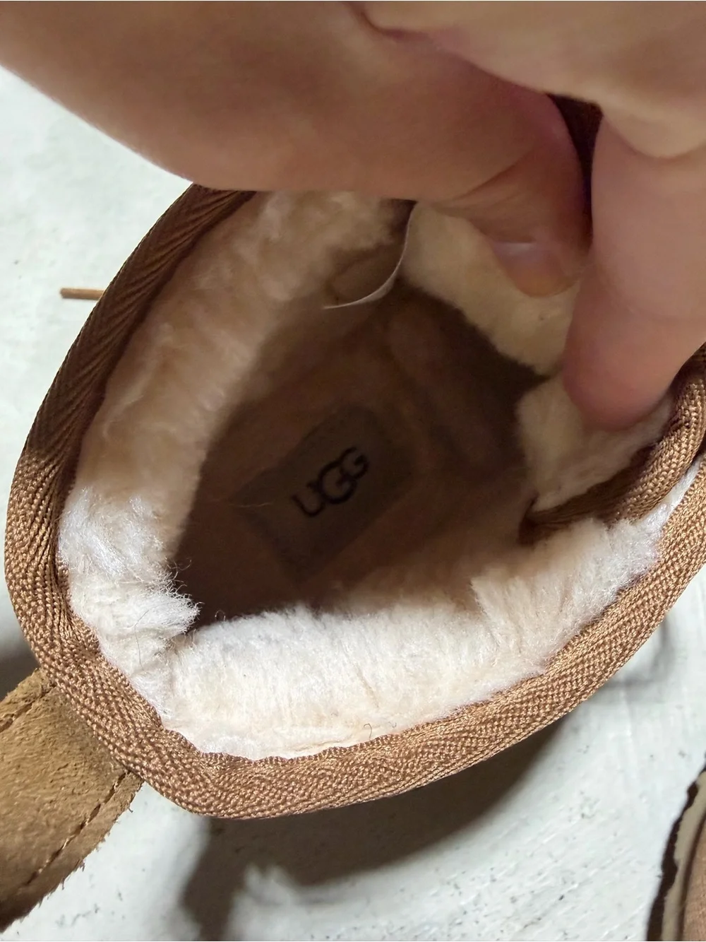 UGG neumel Boots Chestnut 6 fur lined