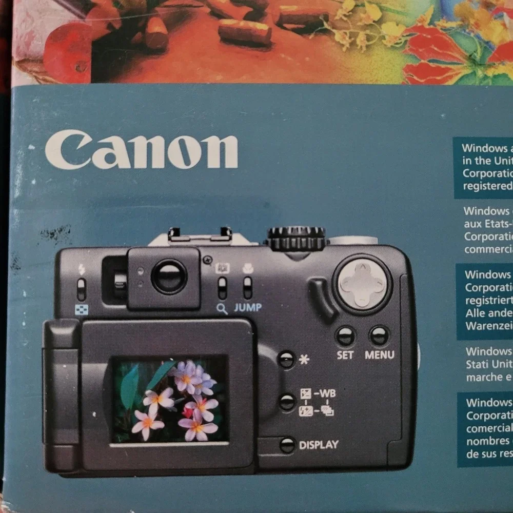 Vintage Canon PowerShot G1 Digital Camera Kit Complete Boxed Set Tested/ Working
