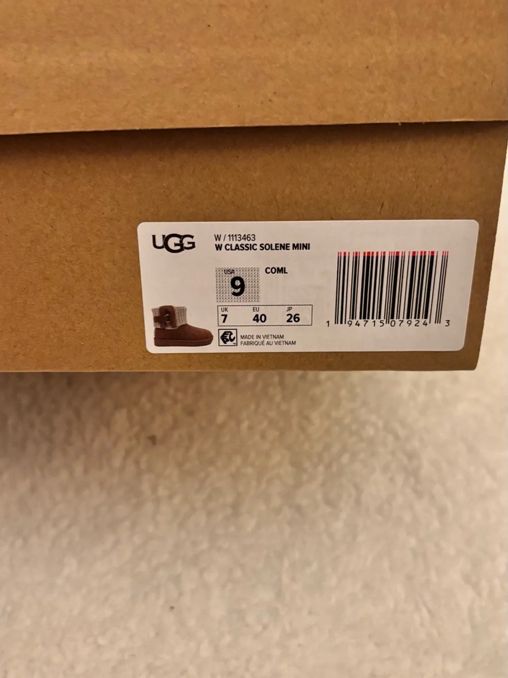 UGG Classic Solene Mini in Chestnut Brown