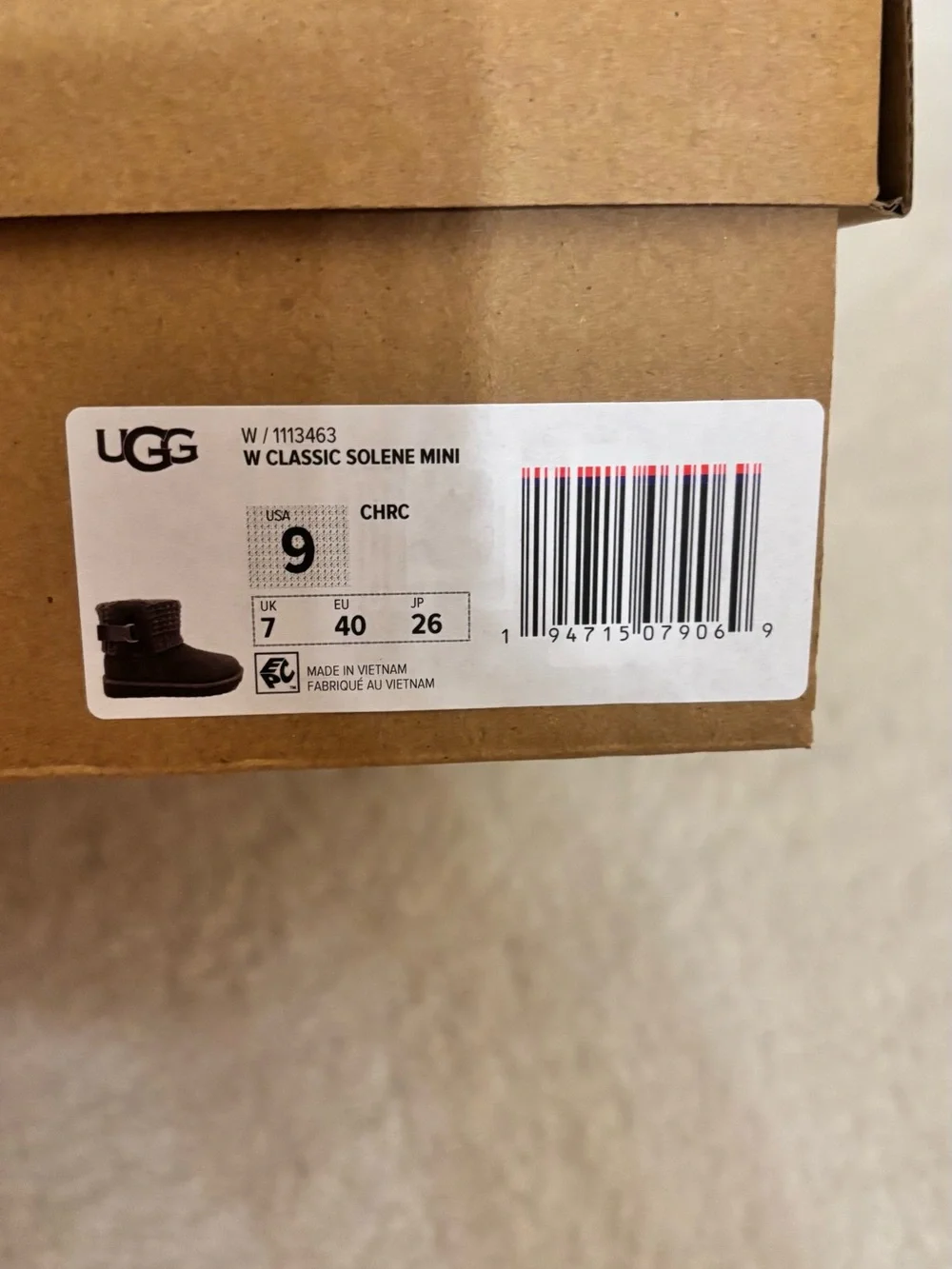 UGG Classic Solene Mini Boots in Charcoal
