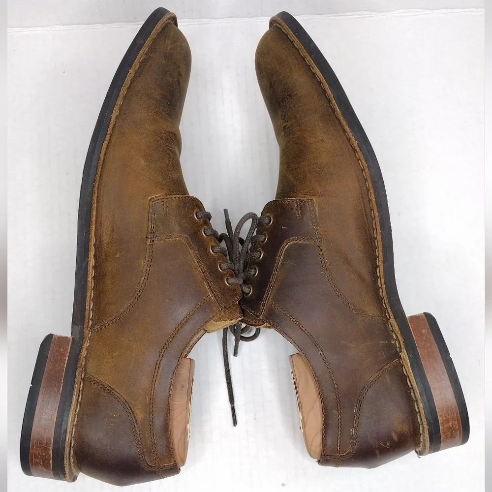 Cole Haan Men's Distressed Brown Leather Lace Up Casual Dress Oxfords Size 10M