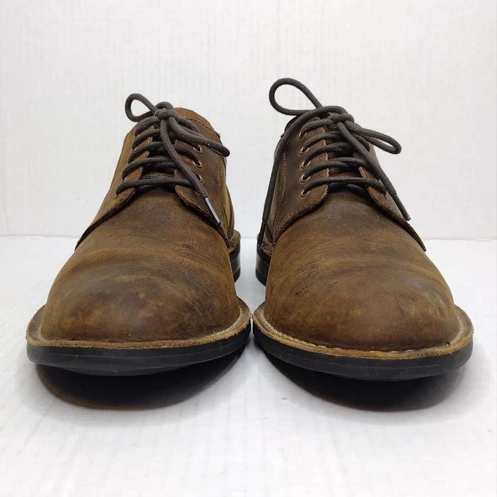 Cole Haan Men's Distressed Brown Leather Lace Up Casual Dress Oxfords Size 10M