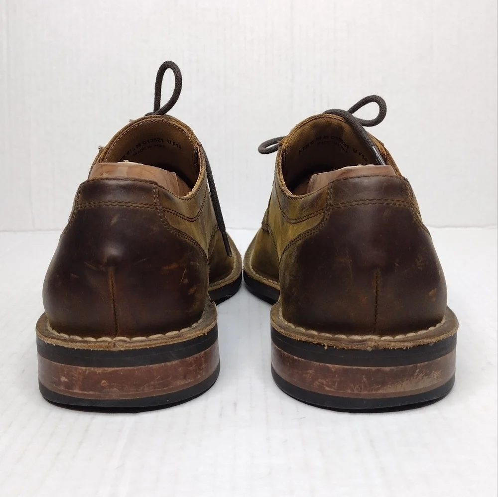Cole Haan Men's Distressed Brown Leather Lace Up Casual Dress Oxfords Size 10M