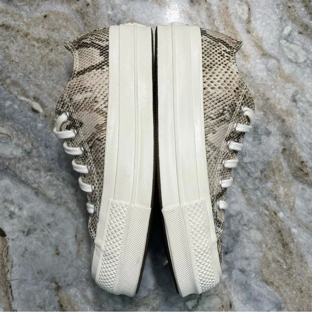 Converse Chuck Taylor All Star Wild Lift Low Top Thick Sole Snake Scales Pattern