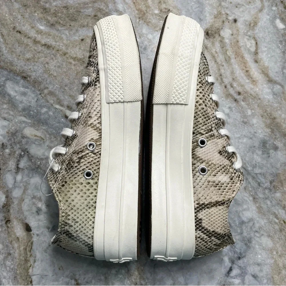 Converse Chuck Taylor All Star Wild Lift Low Top Thick Sole Snake Scales Pattern