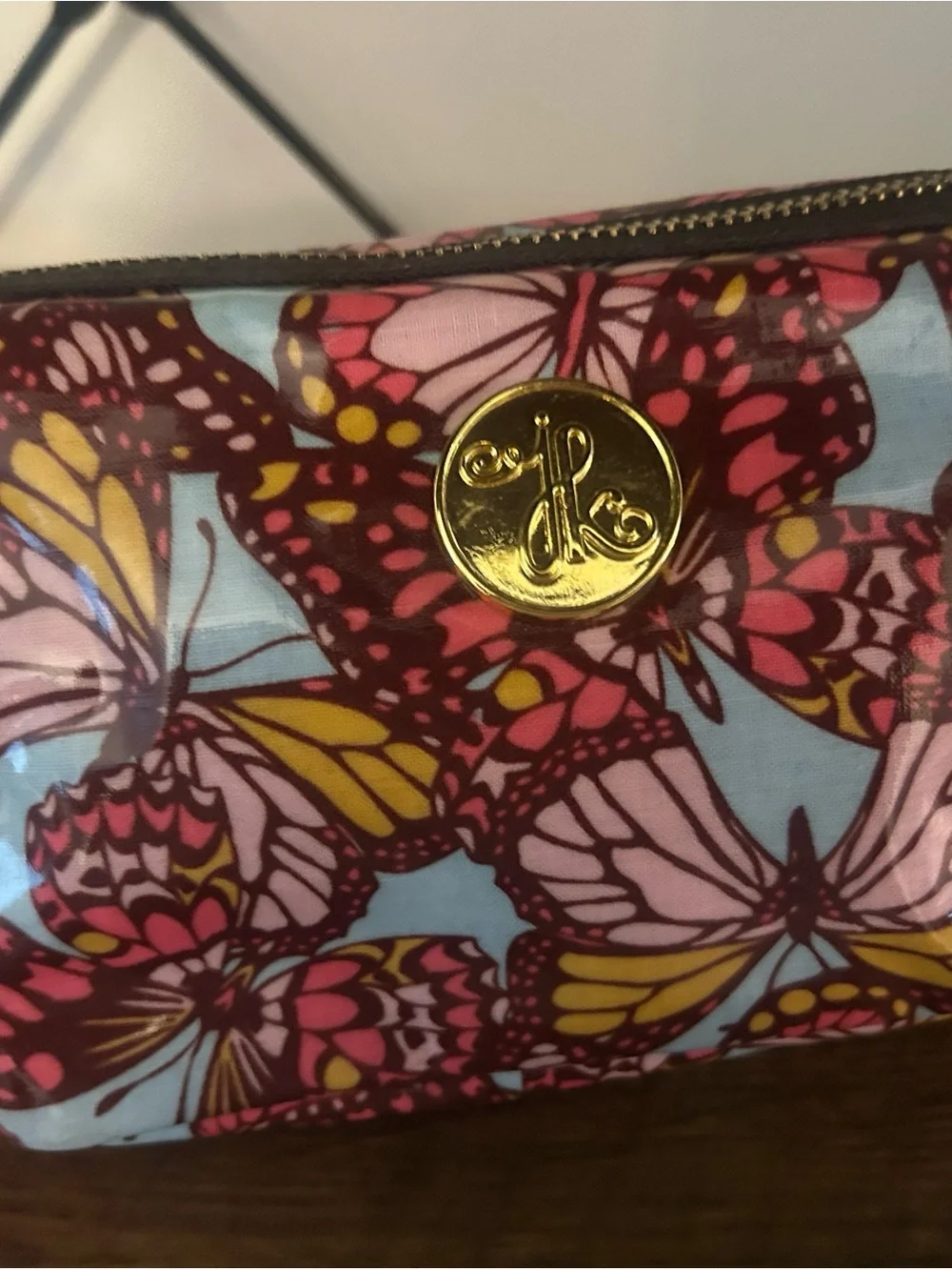 Josephine Kimberling Butterfly Pattern Cosmetic Pouch.