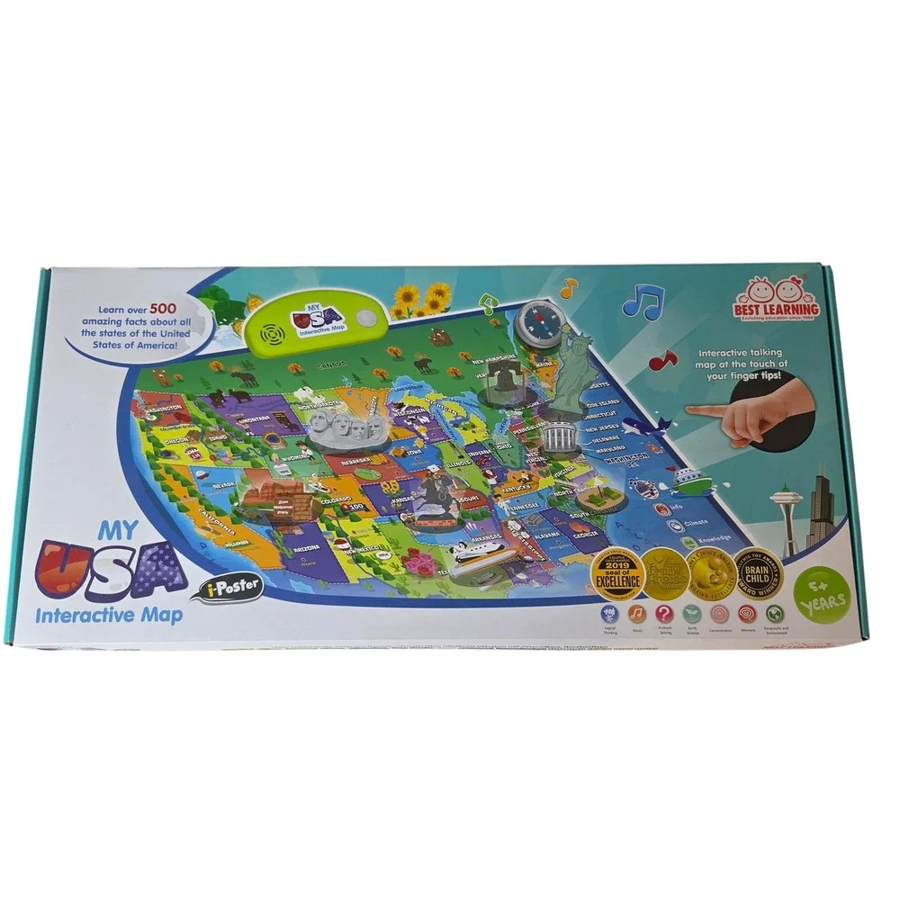 Best Learning My USA Interactive Map i-Poster Talking Educational Wall Toy 4227