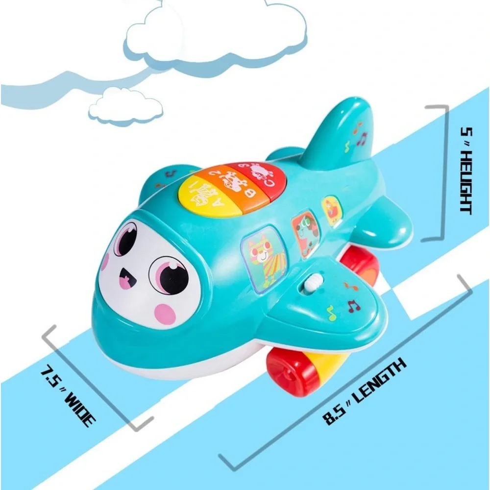 Musical Toy w/ Lights, Electronic Moving Airplane Baby Development Toy