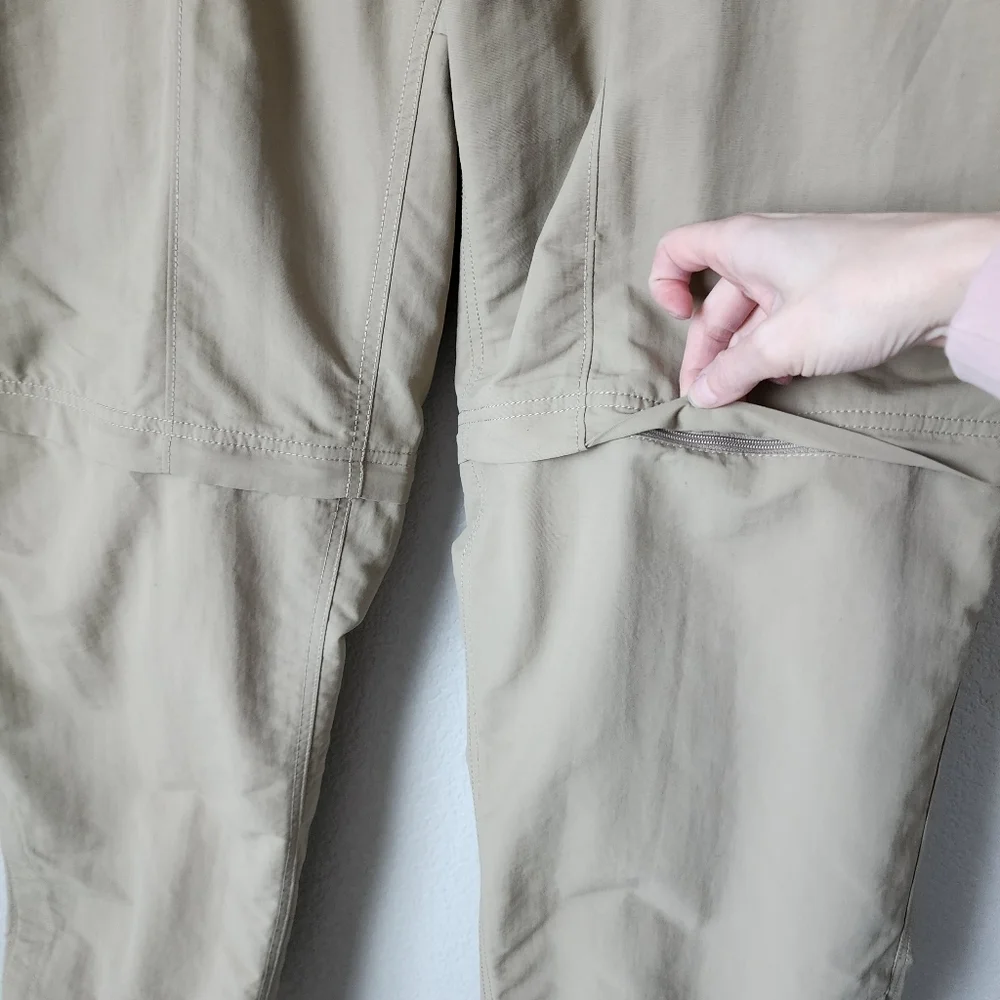 THE NORTH FACE Zip off Athletic active hiking‎ pants in tan size XL