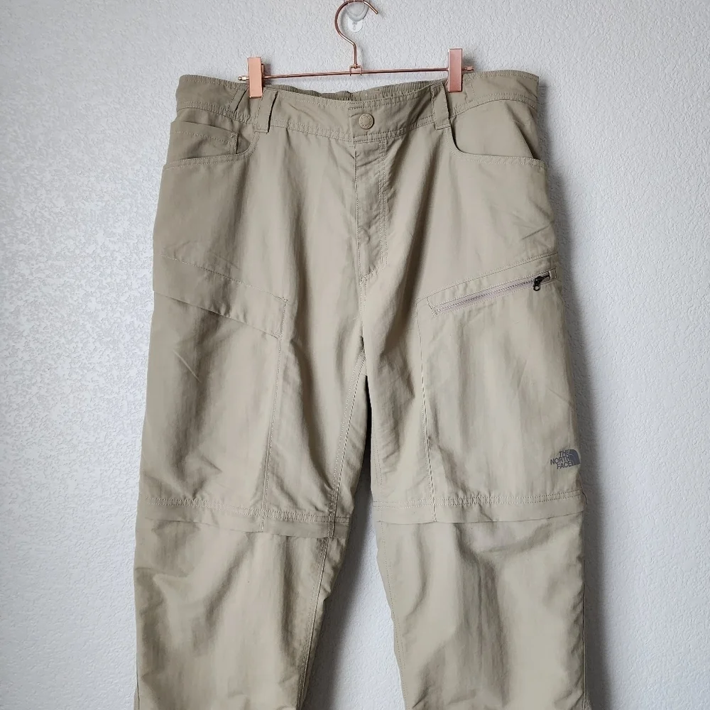 THE NORTH FACE Zip off Athletic active hiking‎ pants in tan size XL