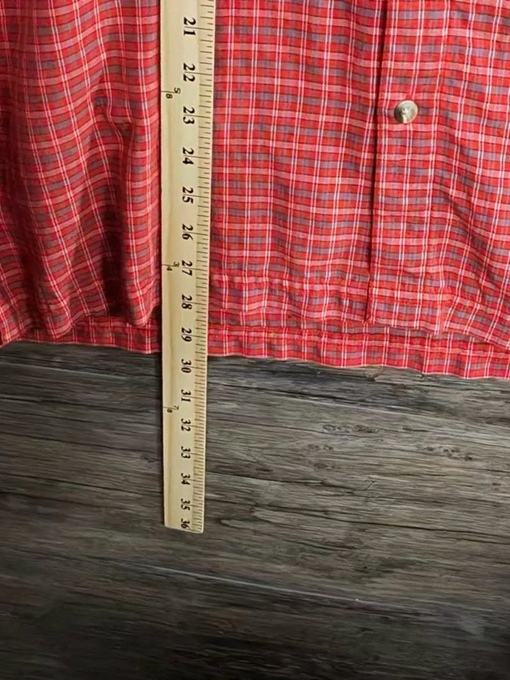 The North Face Men's Red Plaid Short-Sleeve Button-Down Shirt
