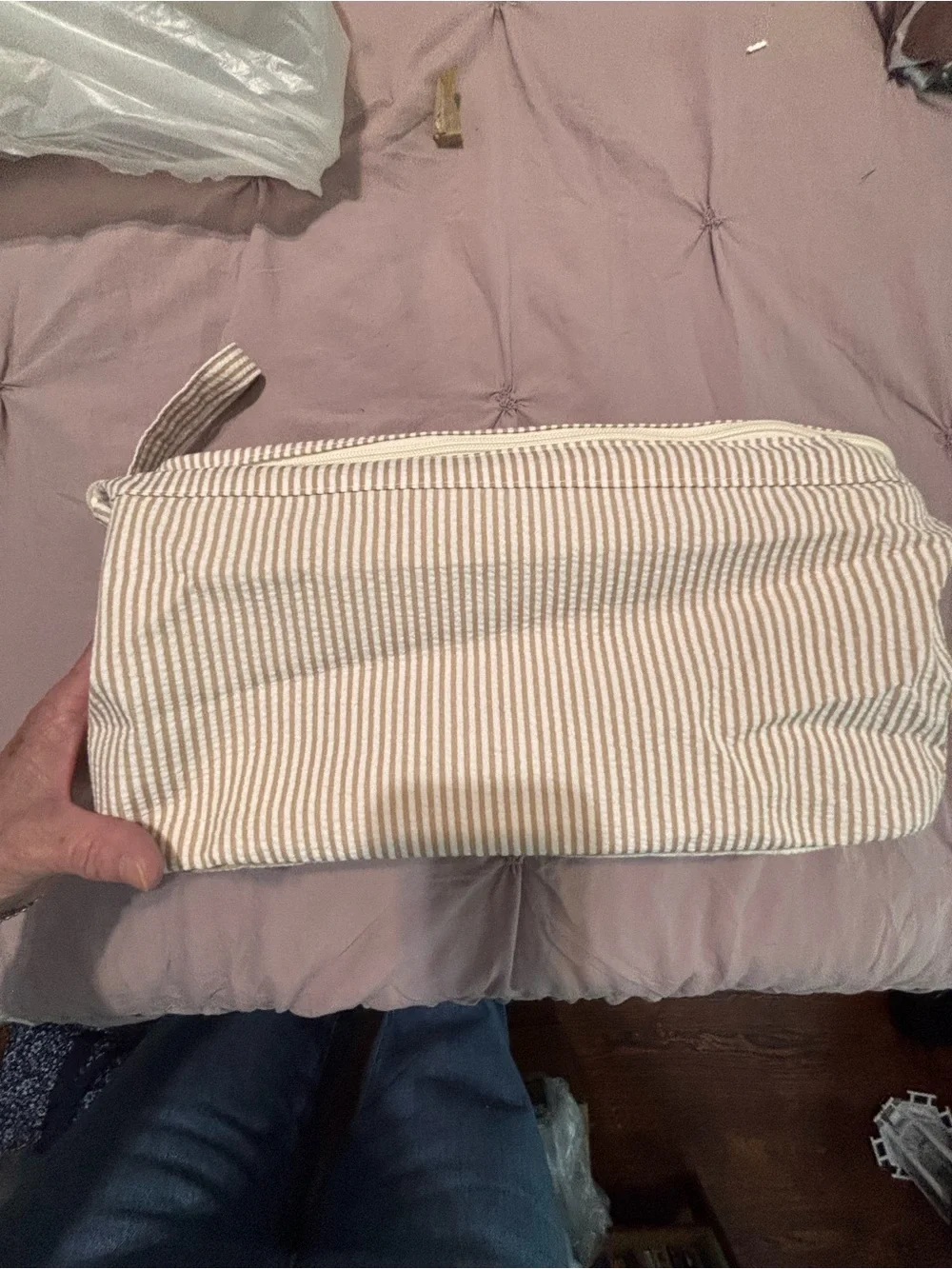 Source Unknown striped cosmetic