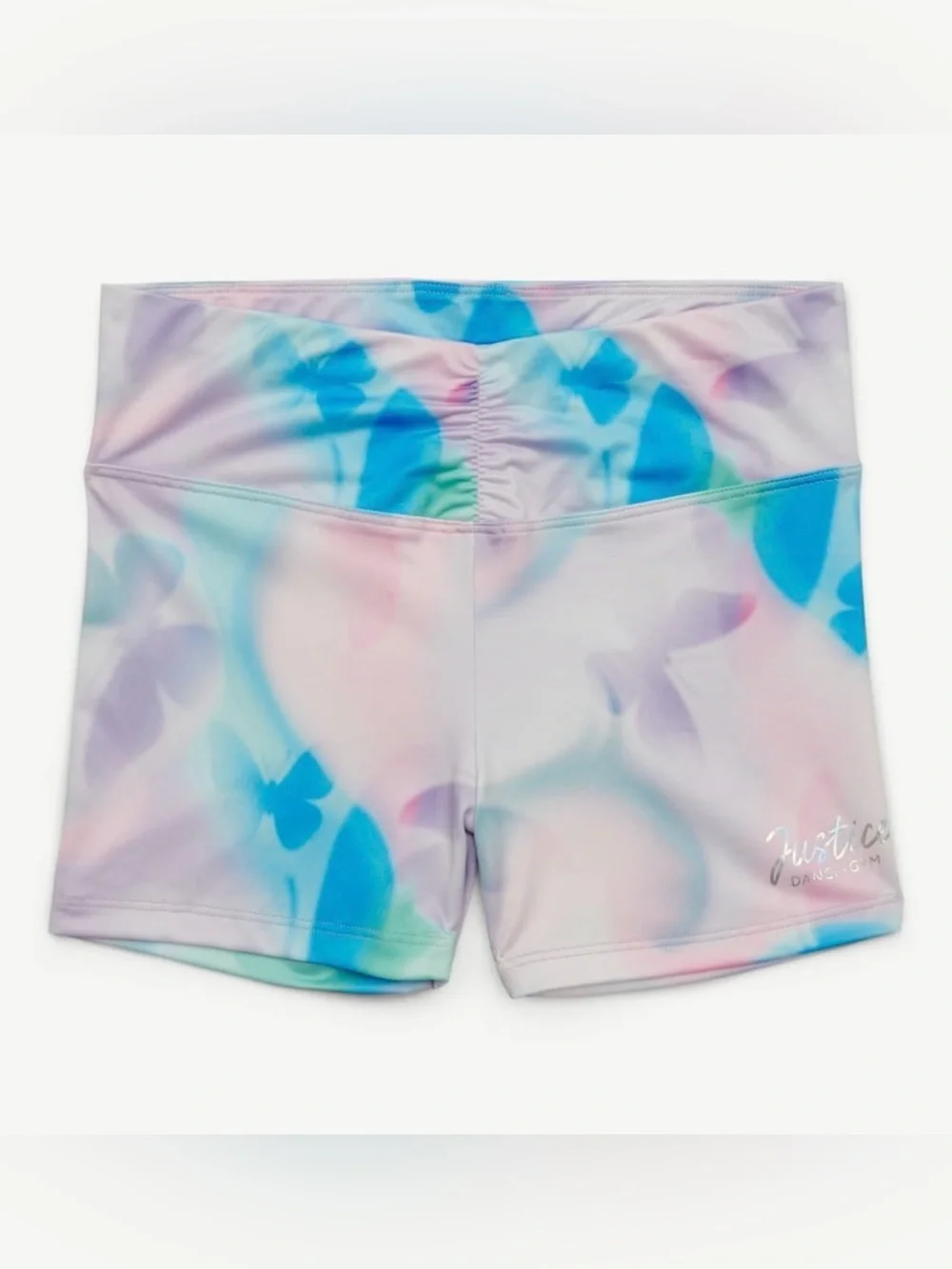 Justice Girls Butterfly Dance Shorts Size Medium Cinch V-Waist Activewear NWT