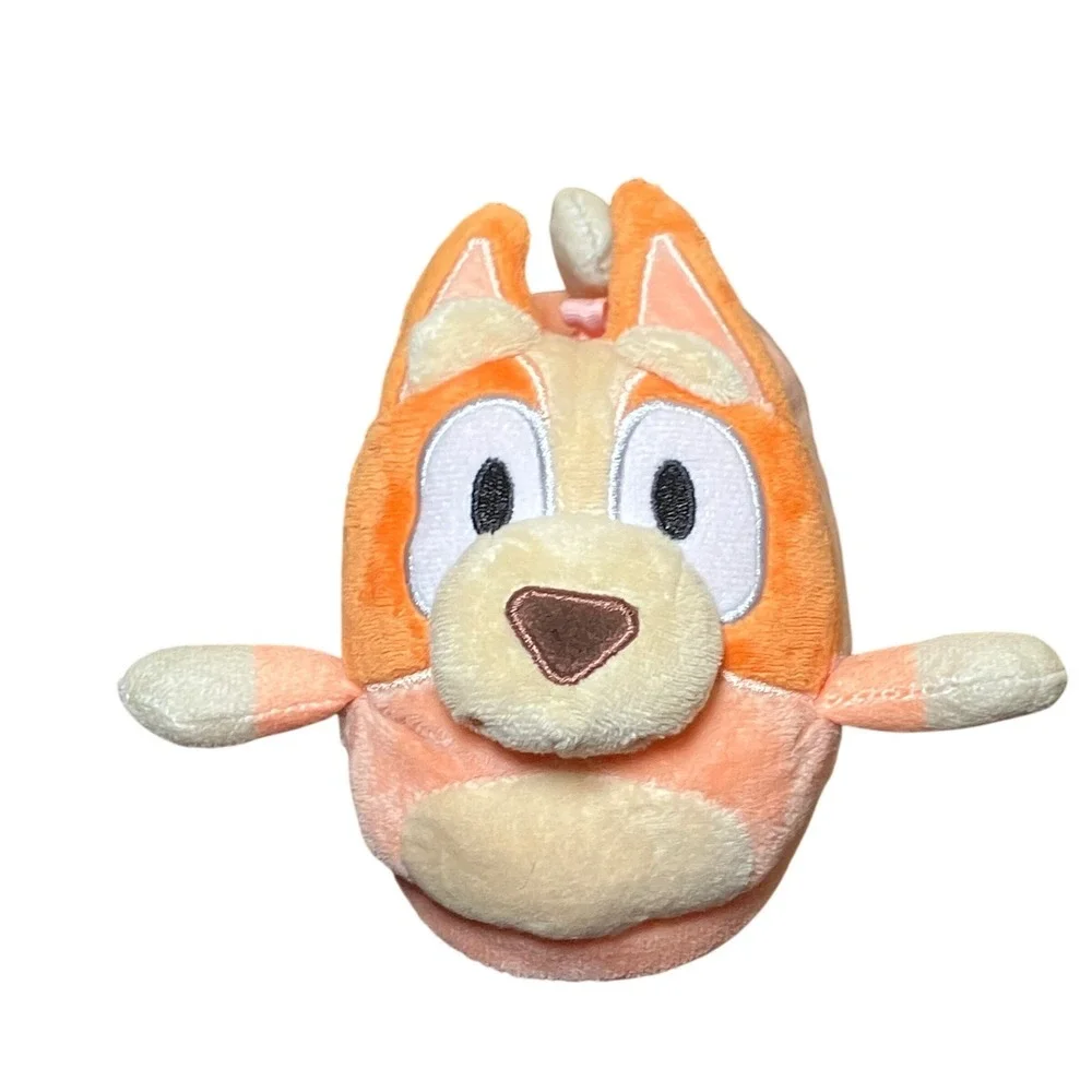 Bluey Bingo Plush Slippers Kids Size 7/8 Blue Orange Character House Shoes 3D