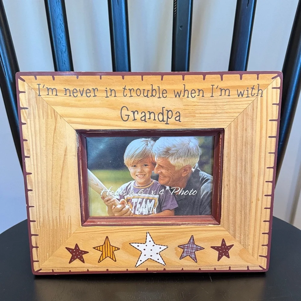 Grandpa Wooden Picture Frame – Natural and Brown