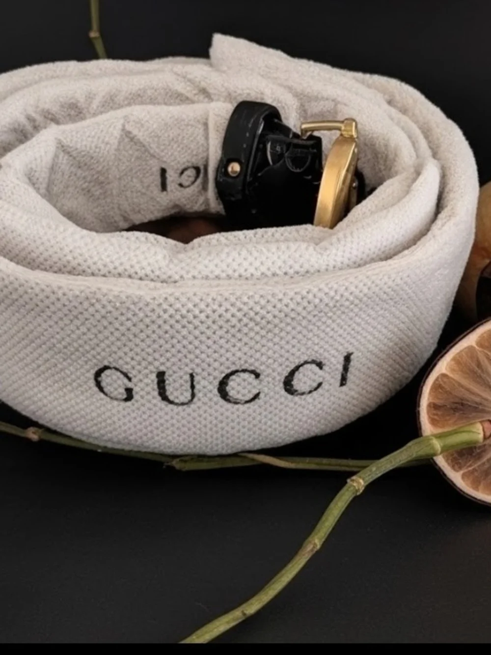 Gucci Black GG Marmont Men's Belt 34