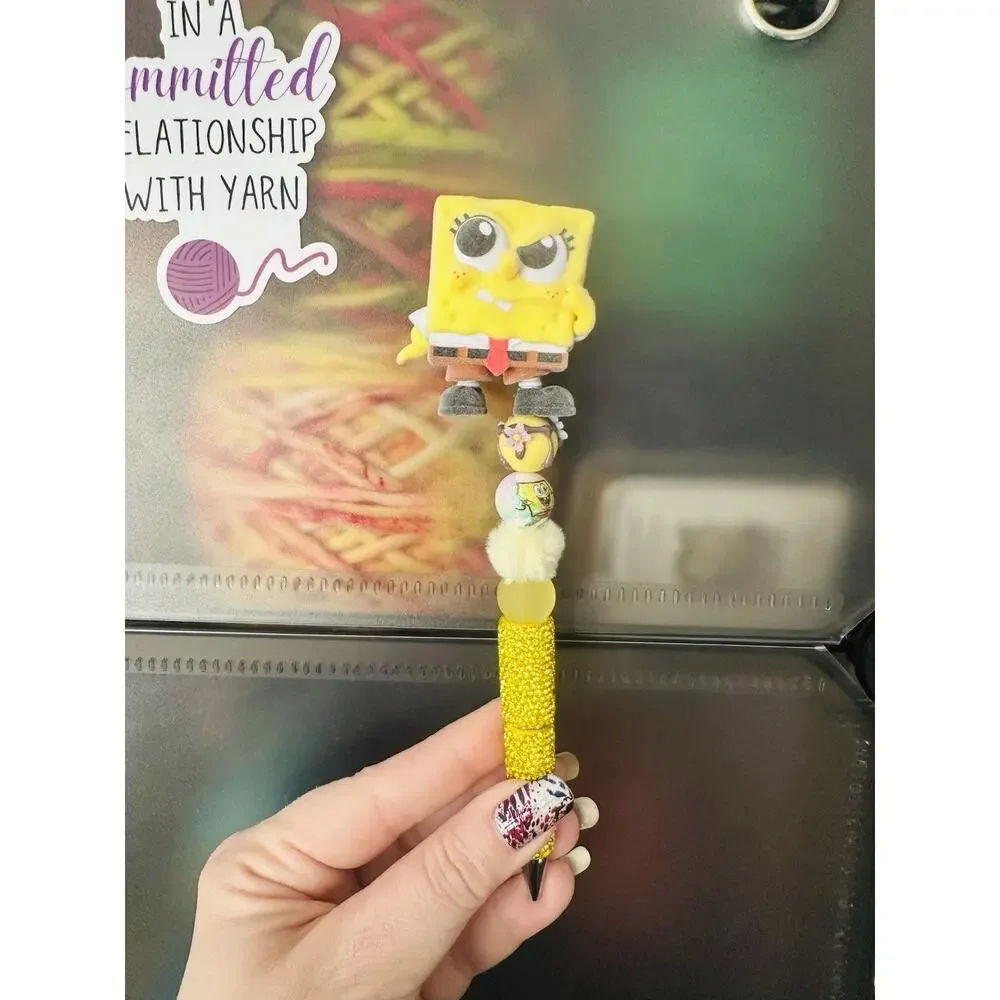 SpongeBob SquarePants Glitter Character Topper Ballpoint Pens Lot - 7 Characters