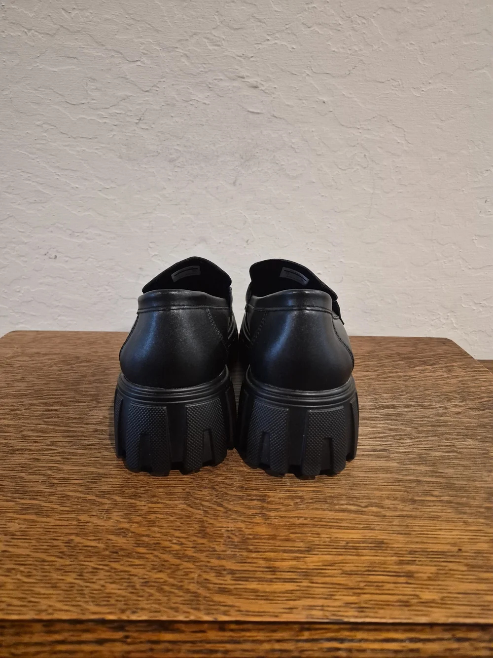 Black Chunky Platform Loafers  Women's Size US 7.5