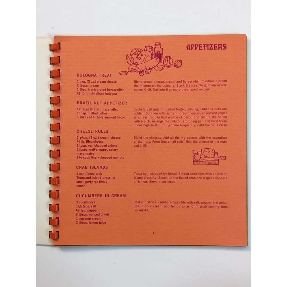 Vintage 1972 Mom's Moneysaving Cookbook Glendale Federal Savings & Loan Spiral‎