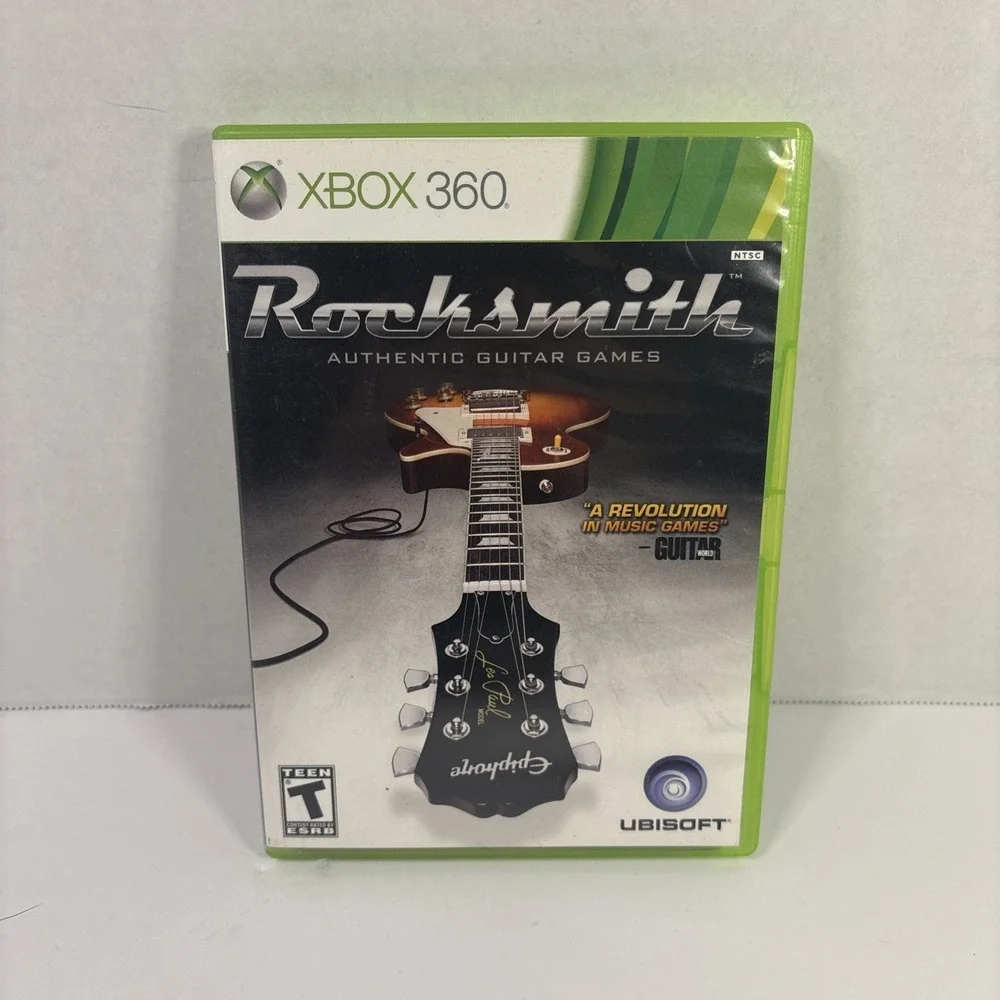 Rocksmith Xbox 360 Ubisoft Authentic Guitar Game NTSC Complete with Manual