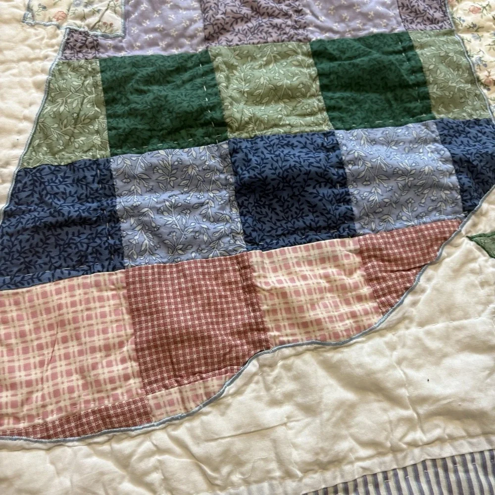 Vtg American Pacific Sunbonnet Sue Quilt Limited Edition Throw Floral 49x59