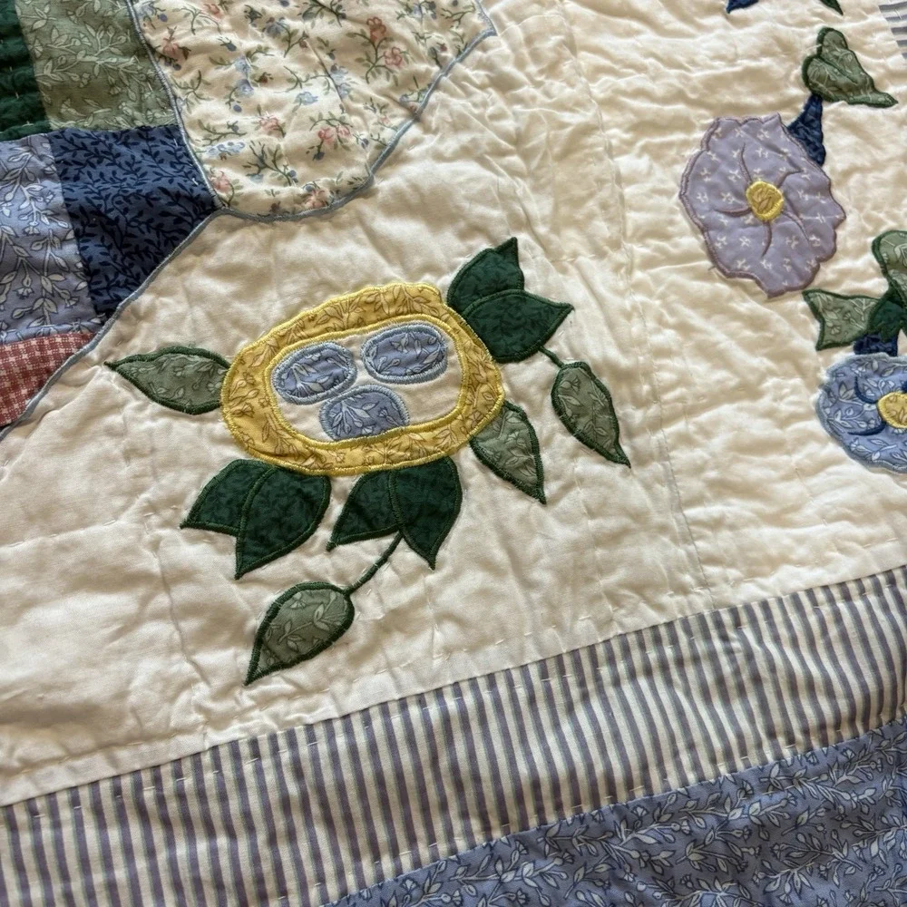 Vtg American Pacific Sunbonnet Sue Quilt Limited Edition Throw Floral 49x59