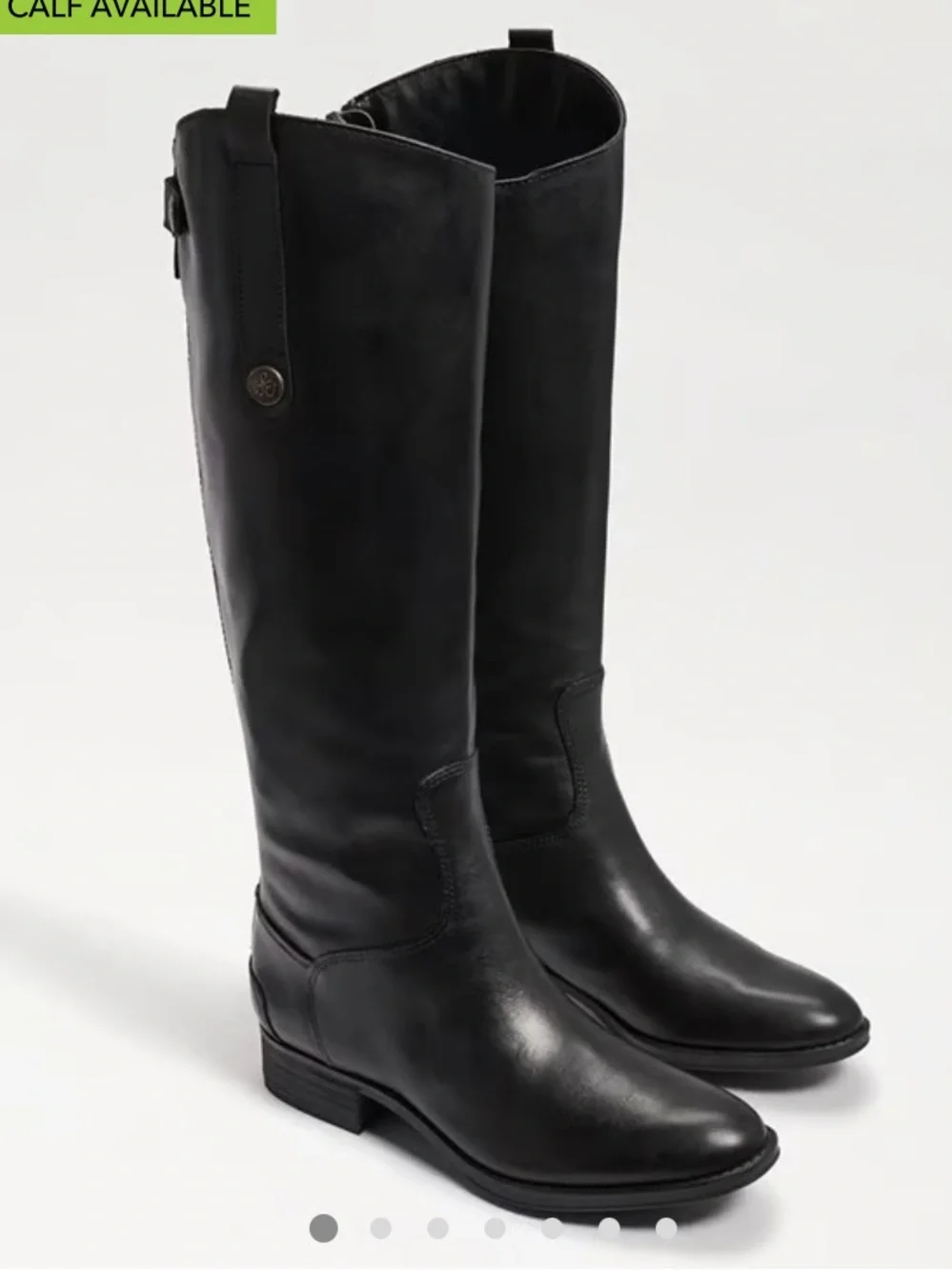 Sam Edelman Penny Riding Boot - Black Leather - Size 8W Wide