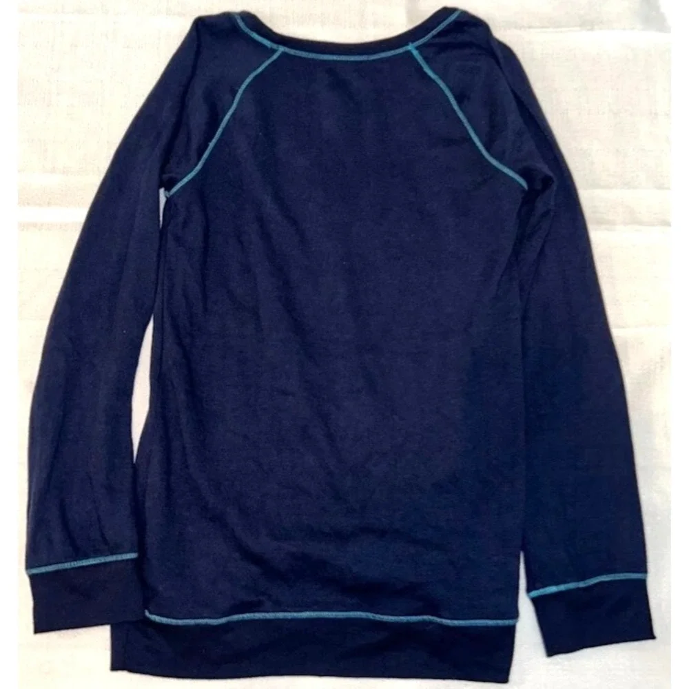 Justice Long Sleeve Shirt Girls Size‎ 14 Smiley Face Blue