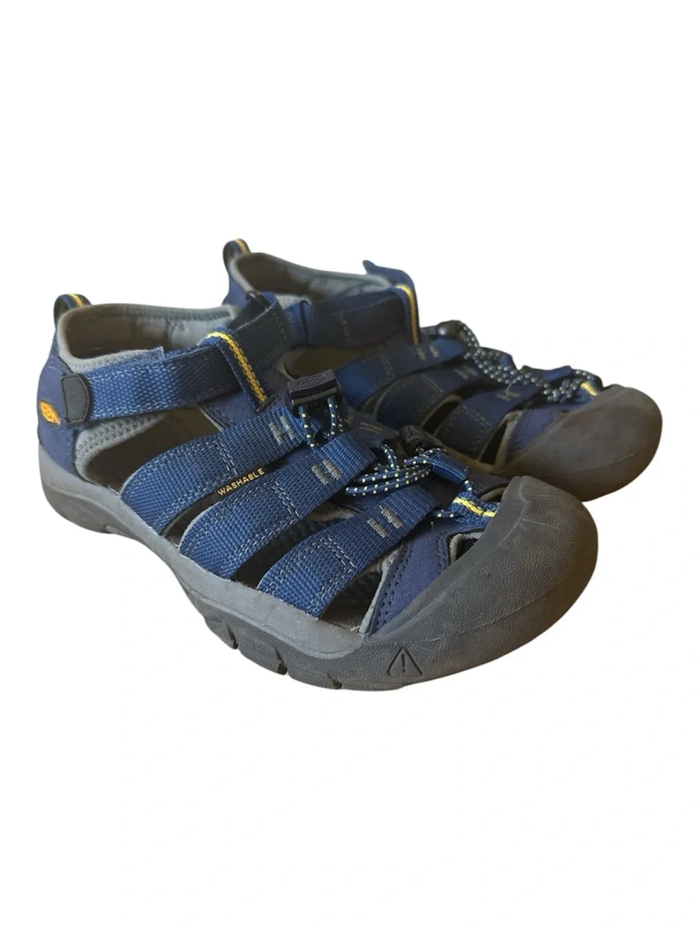 Keen Newport H2 Hiking Sandals Kid's Size 4 Blue Waterproof Bungee Cinch 1009962