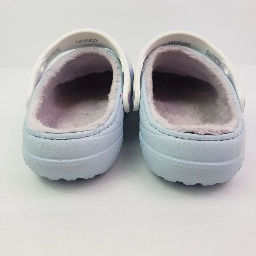 Crocs Fun Lab Kids Size J3 Mineral Blue Frozen II Disney Lined Clog Shoes