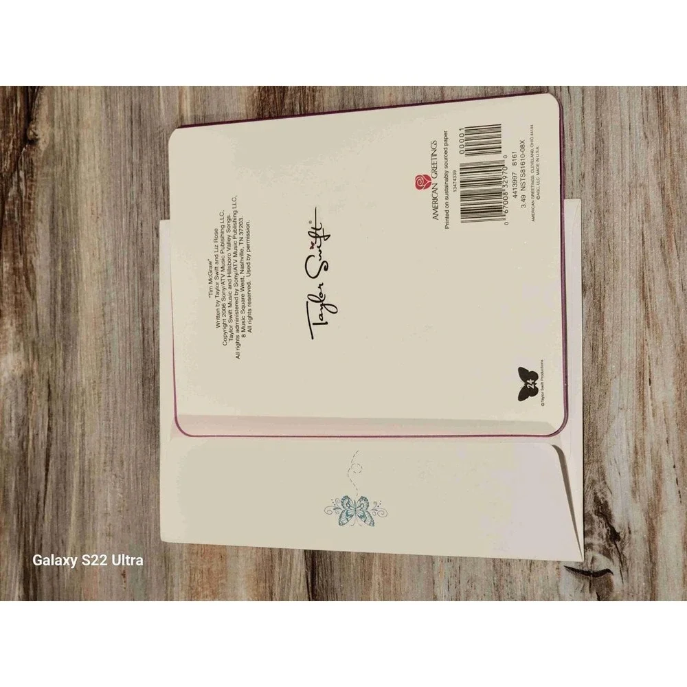 American Greetings Taylor Swift Tim McGraw Rare #24 Love Greeting Card New