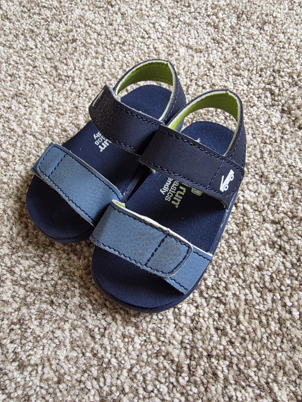 See Kai Run Navy and Light Blue Kids Velcro Sandals