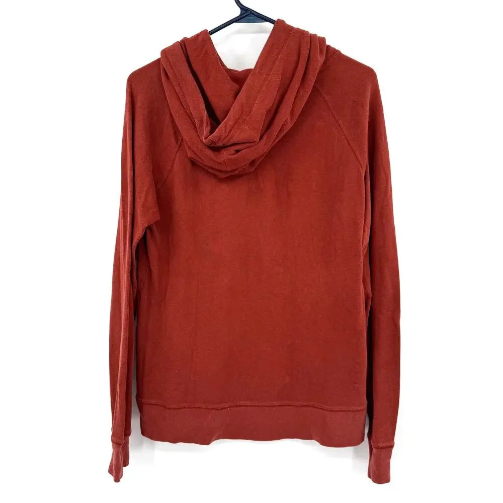 J. Crew‎ Size Small Orange Hooded Sweatshirt Pullover Hoodie Kangaroo Pocket