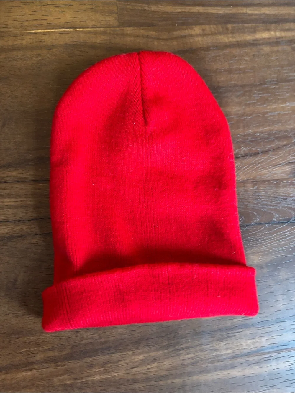 Kids Red Knit Beanie Hat
