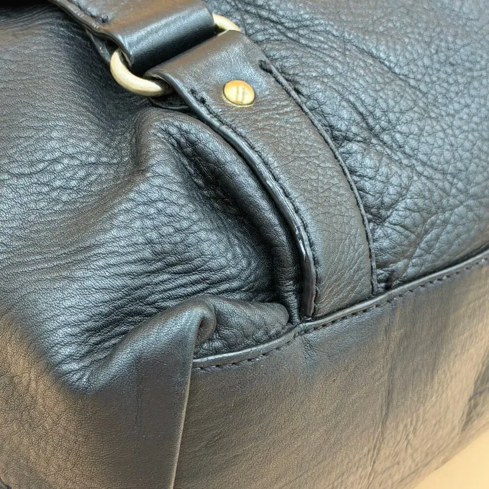 MICHAEL KORS Astor Black Pebbled Leather Satchel Shoulder Tote Hobo Bag with COA