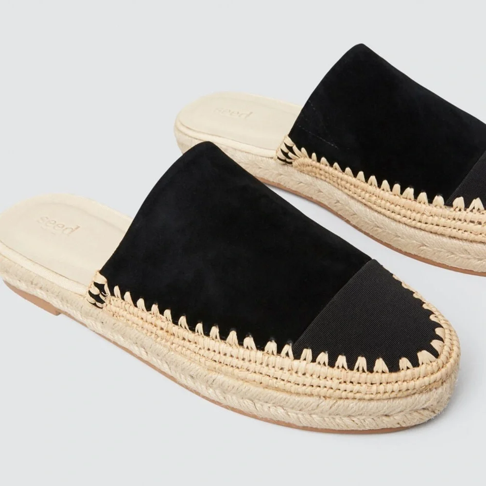 Seed Heritage Lou Flatform Mule in Null (Black)