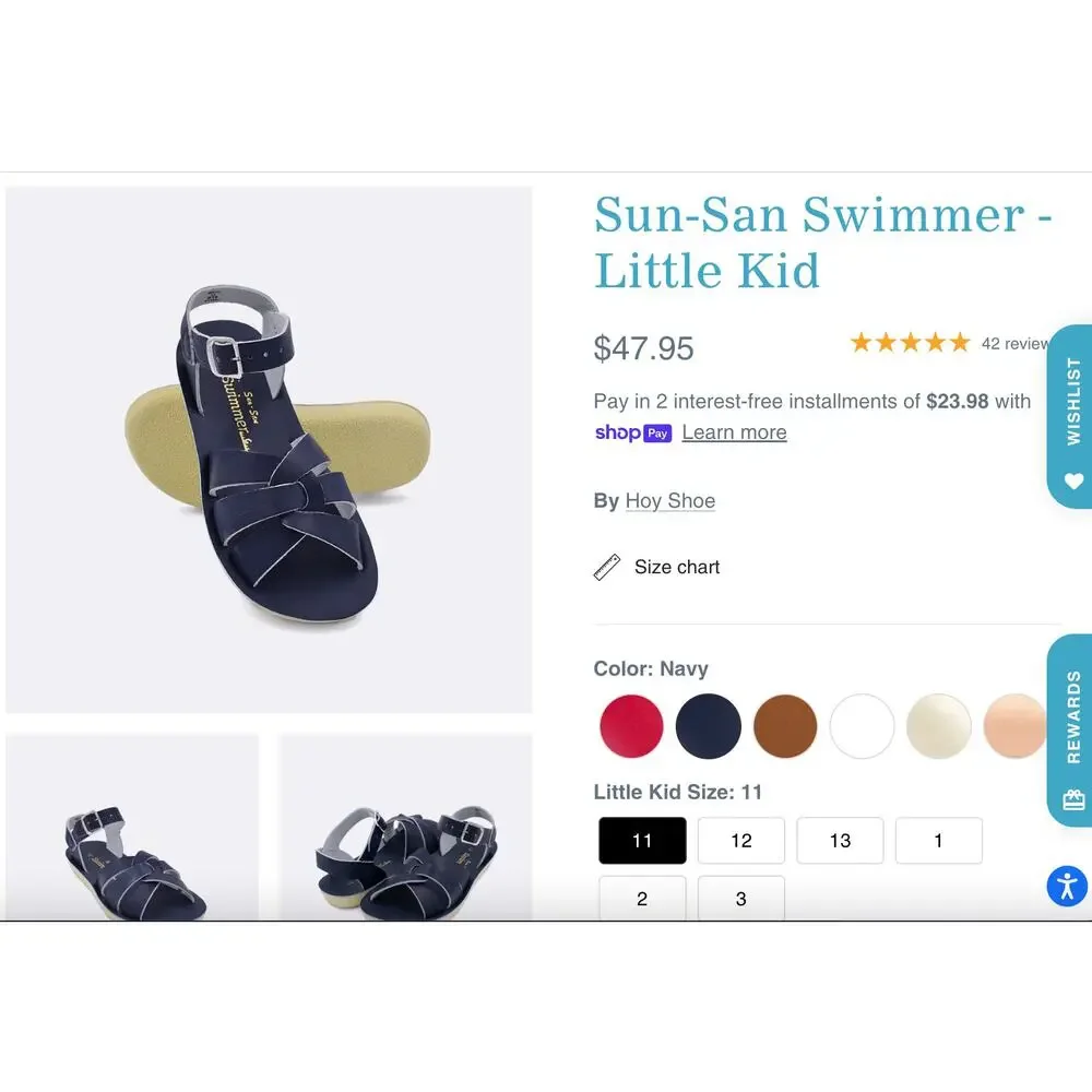 Salt Water Sandals by Hoy salt water