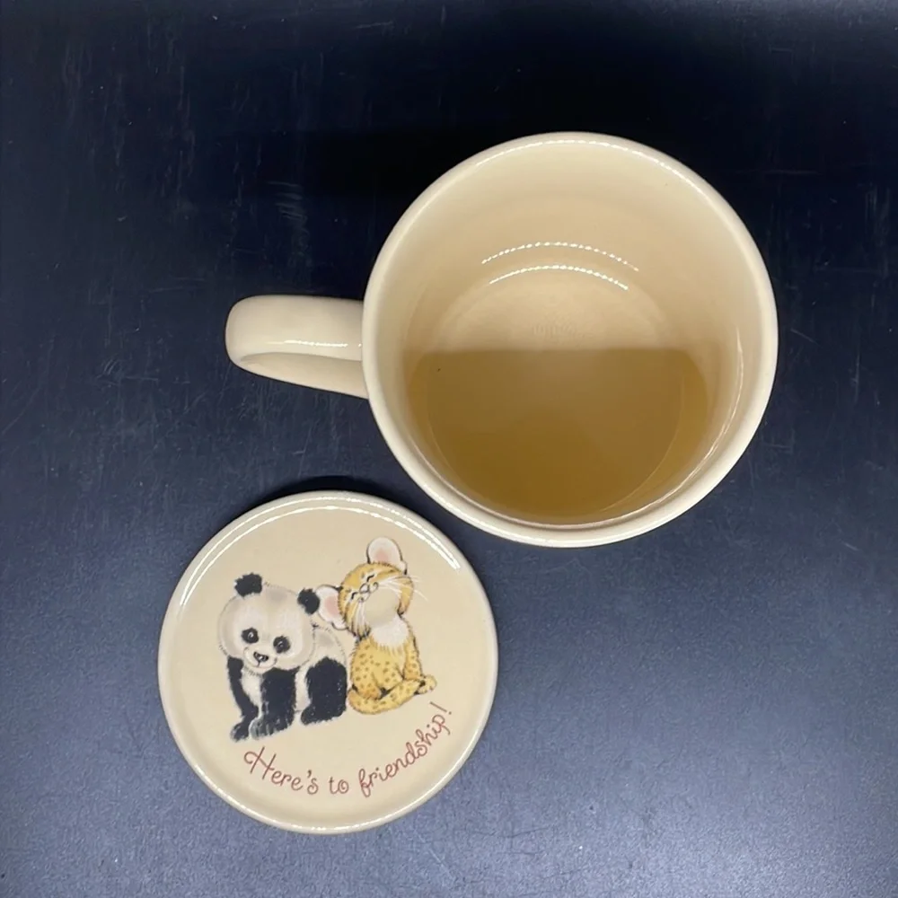 Vintage 80’s Hallmark Friendship Mug Mates 2 pc With Lid